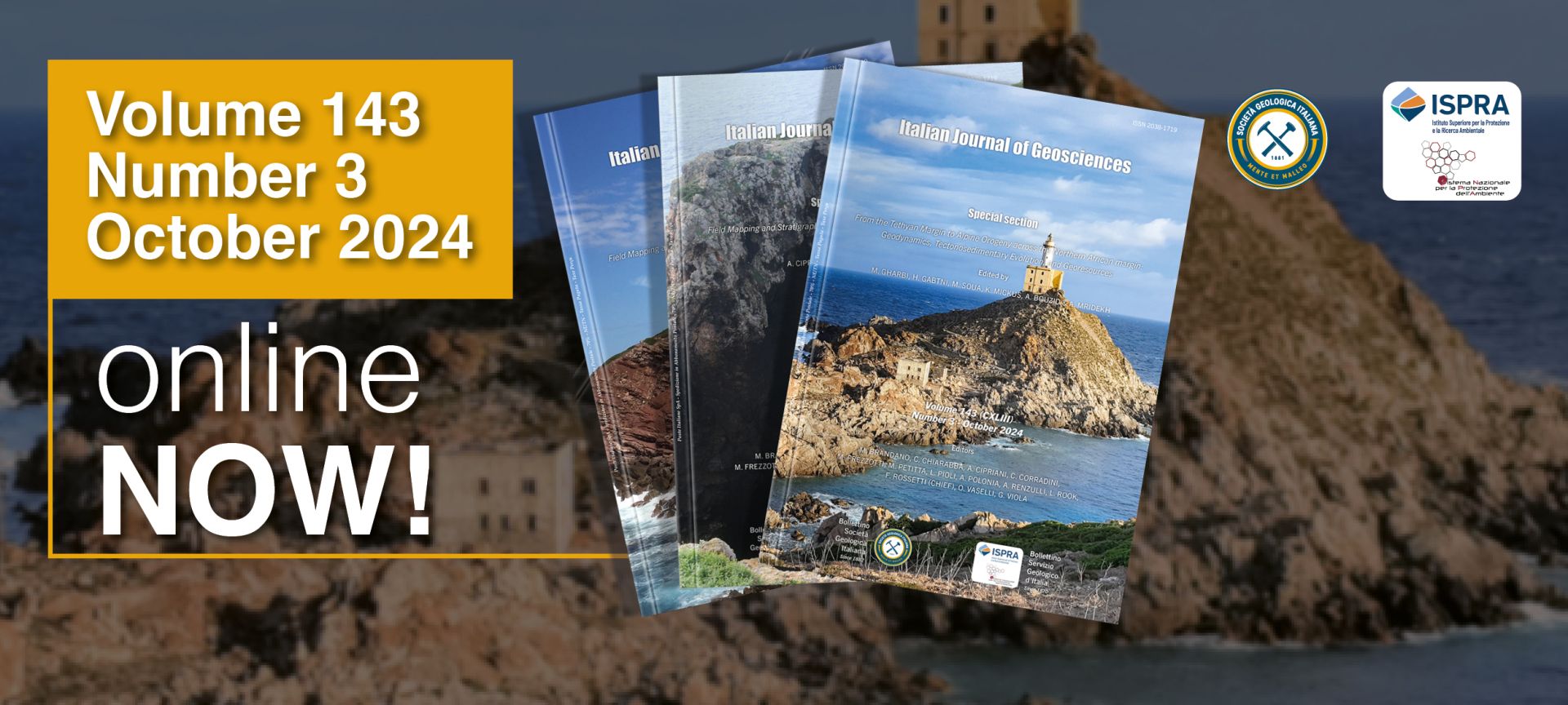 Pubblicazione del volume 143 n. 3 dell'Italian Journal of Geosciences